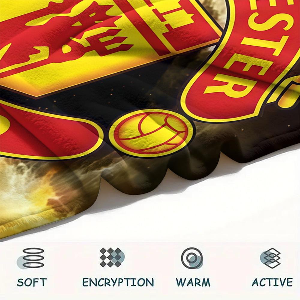 Man Utd Print FlAannel Blanket, High quality Comfortable for All Seasons, Home Decor, Warmth and Comfort