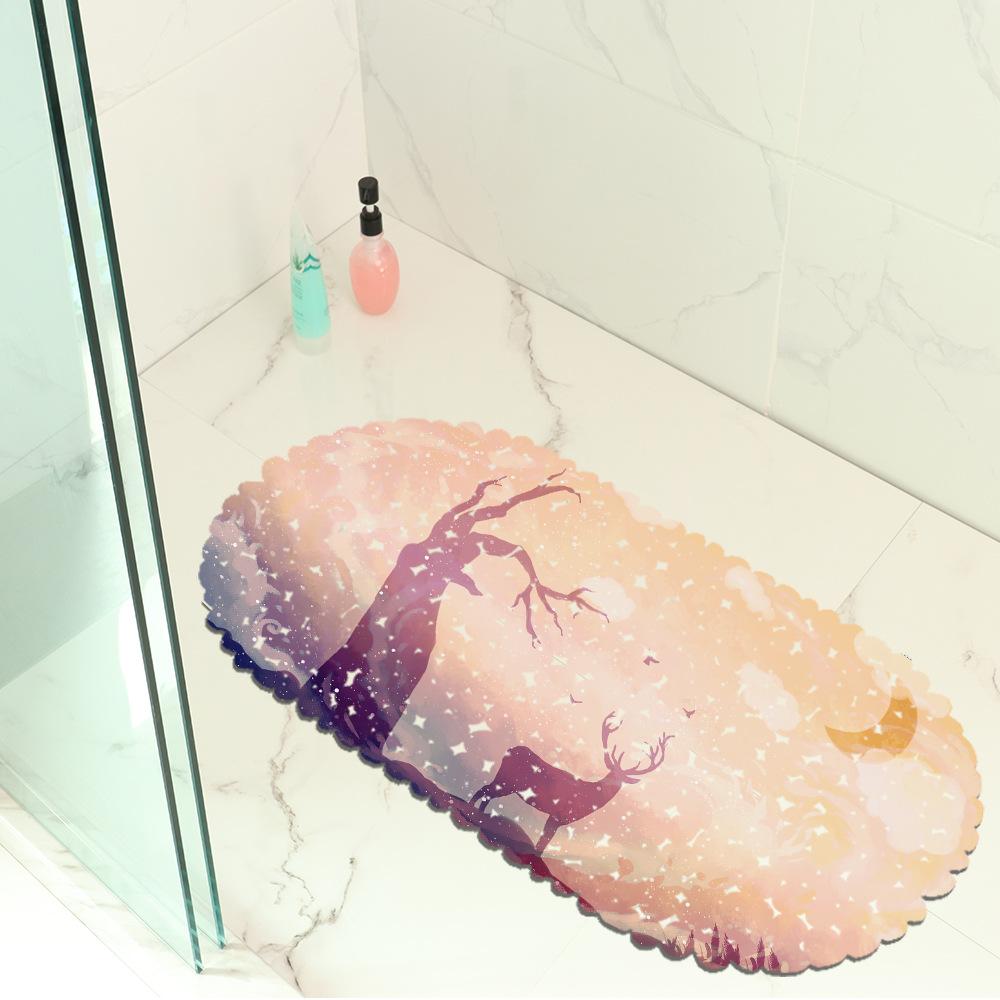 Light And Shadow Elk Picture Balcony Bathroom Mat Hydrophobic Non-Slip Door Mat Swimming Pool Public Places Non-Slip Floor Mat