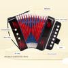 7 Keys Control 2 Bass Kids Educational Musical Instrument Stage Button Accordion for Beginners Performance Practice