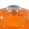 LE CREUSET Кастрюля Кокот Круглая Оранжевая 09 Le Creuset/Двуручная 21177-20см (Серебряная ручка) [Элемент]