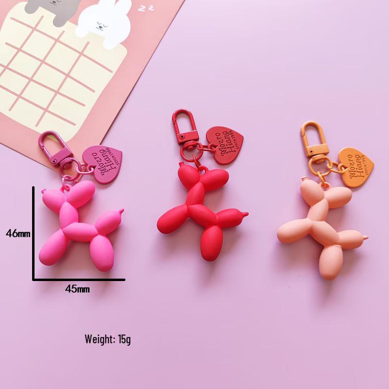 Брелок и подвеска в виде собаки из цветного акрилового воздушного шара для багажа, наушников и чехлов для телефонов