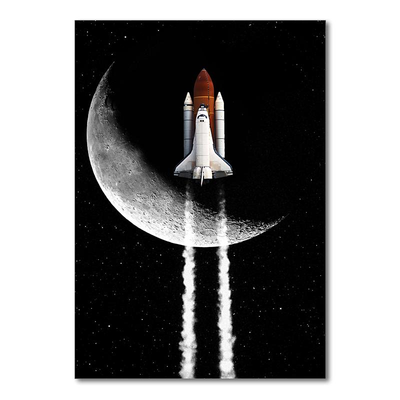 Детская комната Декор Космос Планета Искусство Печать Холст Картина Картины для Стены Украшения Настенные Картины Настенная Роспись