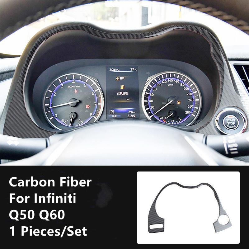 Углеродное волокно, модификация салона автомобиля, накладка, полоски, декоративные наклейки для Infiniti Q50 Q60, внутренний Стайлинг автомобиля