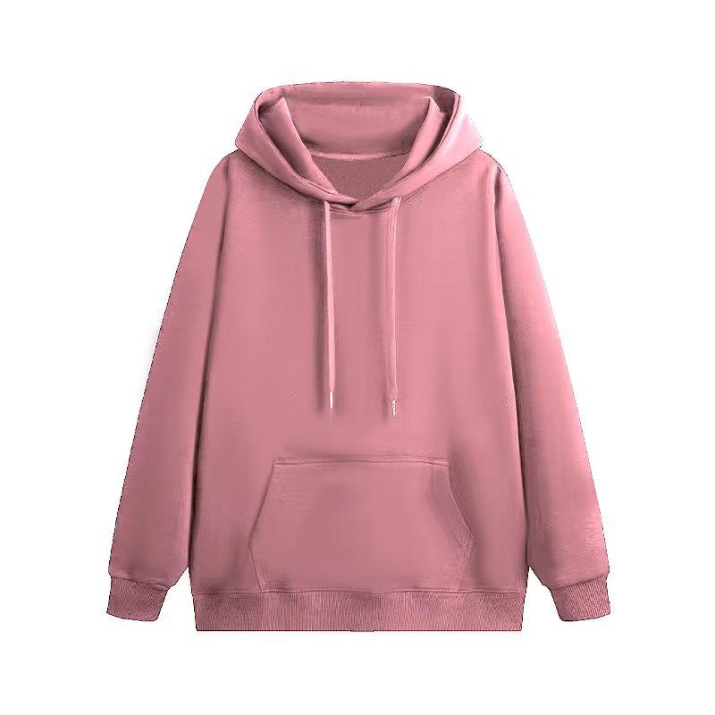 Свитшот с принтом логотипа в однотонном цвете: Популярная осенне-зимняя толстовка с круглым вырезом и бархатной толстовкой