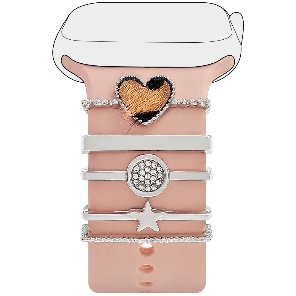 Металлический ремешок для часов, орнамент, браслет, подвески, модное декоративное кольцо, ремешок, аксессуары