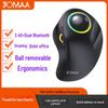 JOMAA перезаряжаемая 2.4G беспроводная Bluetooth двухрежимная светящаяся трекбольная мышь для офиса и рисования