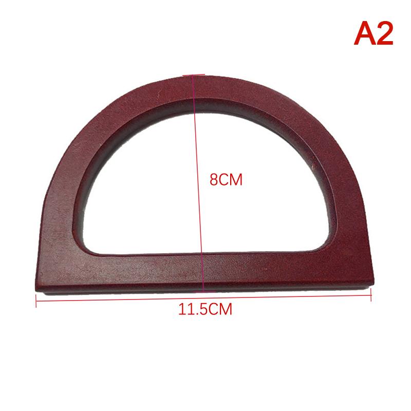 1 шт. Деревянная ручка для сумки Декоративная D-образная Круглая Деревянный ремешок Прочная Ручная Замена Аксессуары DIY Женский Клатч