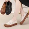 Women's Casual Platform Loafers Shoes Comfortable Work Business Shoes Leather Slip On Shoes for Women Flats Driving Walking Dress Shoes Penny Loafers