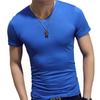 Slim Fit T-Shirt for Men Short Sleeve V Neck T-Shirt Casual Summer Classic Basic Tee Top