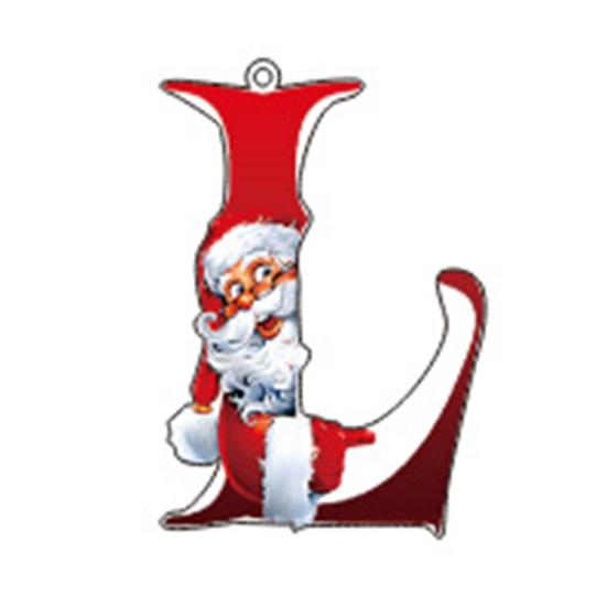 Рождественские украшения, персонализированные 26 букв имени слова елочные подвесные украшения Санта монограмма алфавит акриловый кулон для сумки елка декор