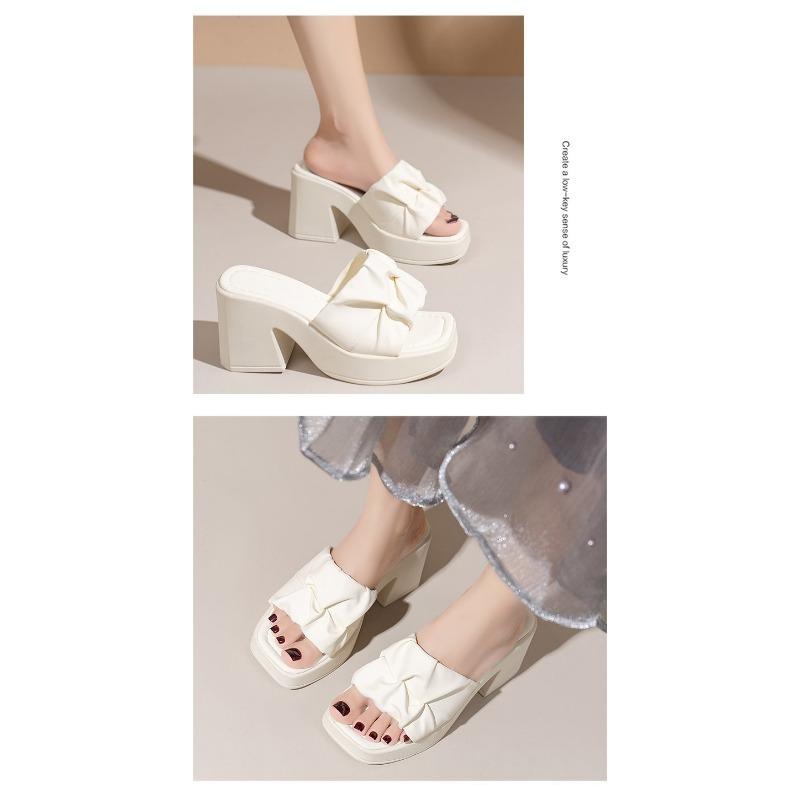 High Heel Slippers Thick Bottom Waterproof Platform Women Sandals