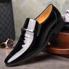 Luxury Business Oxford Leather Shoes Men's Breathable Patent Leather Formal Shoes Plus Size Mans Office Wedding Flats Male Black