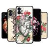 Чехол с изображением человеческого сердца и цветка для телефона iPhone Samsung Galaxy Redmi Xiaomi Oppo OnePlus Note SA 7 8 9 10 11 12 13 14 20 21 22 23 53 54 Pro Max Ultra
