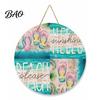 Natural Hemp Rope Sign Round Wooden Door Hanger, Watercolor Beach Welcome Sign, Hello Sunshine Farmhouse Porch Please Wall Plaque for Summer