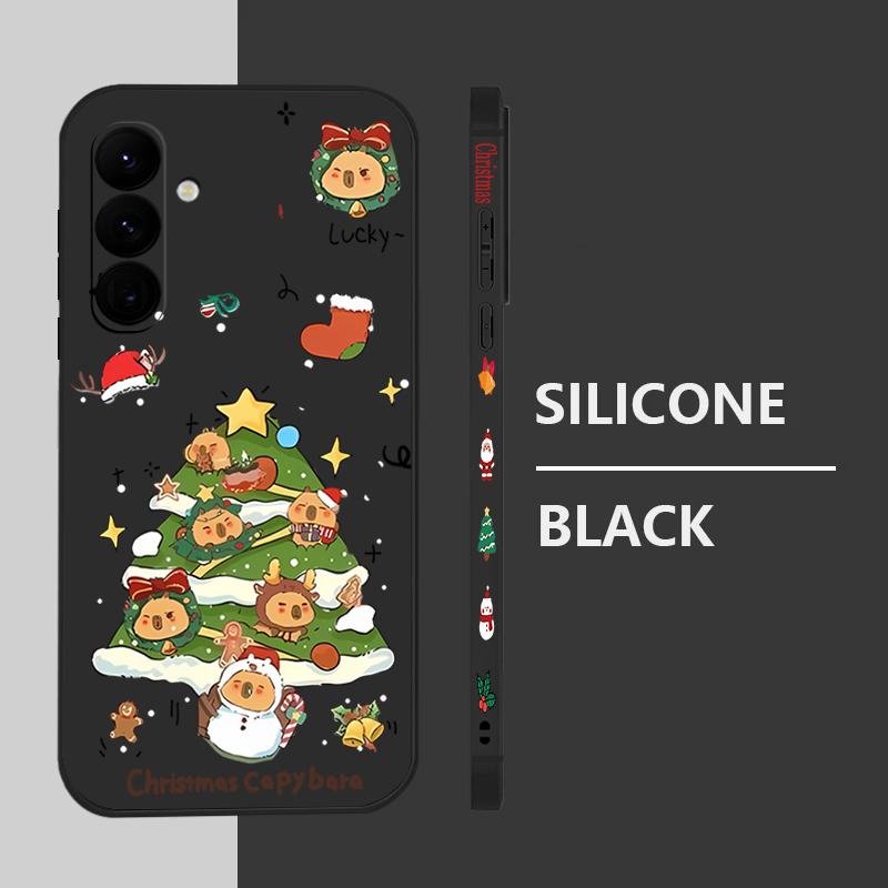 Чехол с рисунком рождественской елки для Samsung Galaxy S25 S24 Ultra S23 S22 Plus S21 FE A15 A16 A17 A26 A35 A36 A54 A55 A56 5G Чехол-шнурок Фунда
