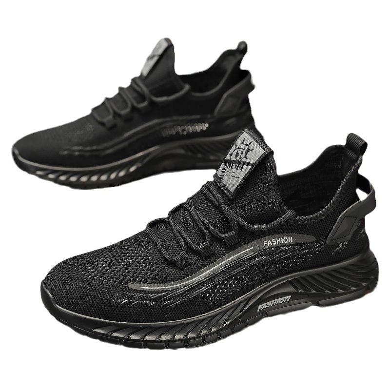 Летняя мужская обувь новая дышащая сетка с плетением, нескользящая, с мягкой подошвой, легкая, спортивная и для отдыха, универсальная, модная обувь