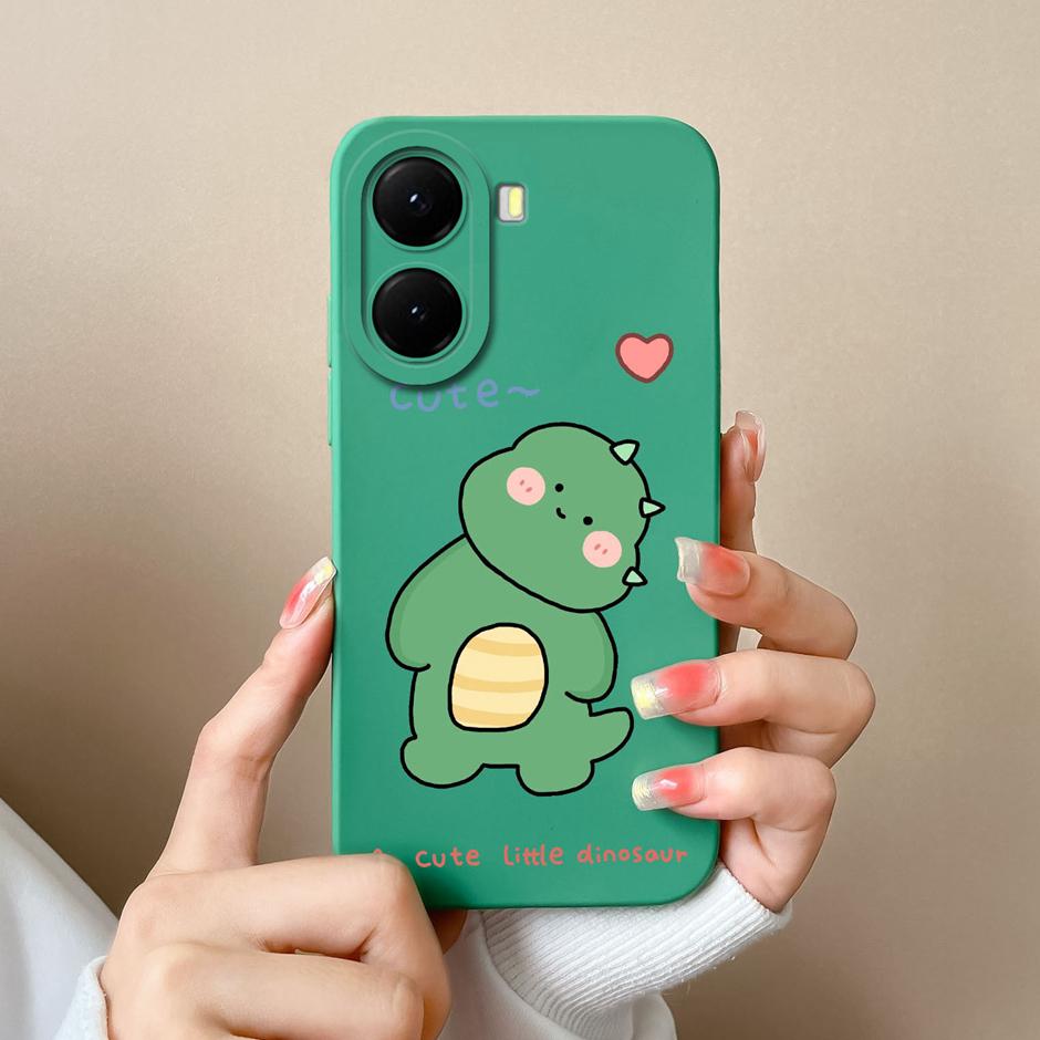 Для Xiaomi Poco X7 X7 Pro Чехлы Мультяшный Динозавр Медведь Ударопрочный Защита от падения Креативный Мягкий Чехол Для Xiaomi PocoX7Pro Capa Funda