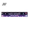 Neon Cyberspace Theme Large Happy Birthday Yard Banner Sign, 70 x 15 Inch Ornament Outdoor Backdrop Decoration for Boys Girls Party Supplies