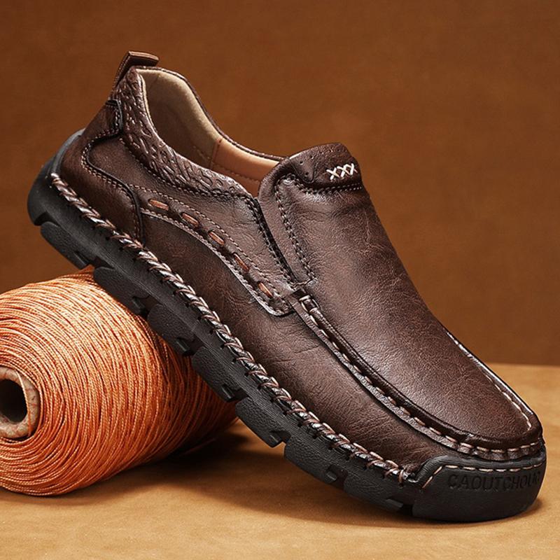 Winter/fall Men's Shoes Men's Light Comfortable Breathable Walking Flat Men Shoes Large Men's Leather Shoes