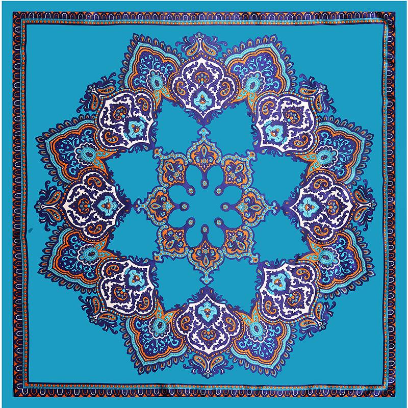 Высококачественные роскошные шелковые шарфы, повязка на голову, шарфы, шейный шарф для женщин, шелковый шарф с цепочкой, женская декоративная шаль