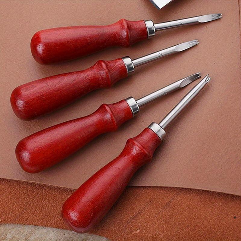 Нож для снятия фаски с кожи, ручной инструмент для резки кромок с деревянной ручкой, инструменты для самостоятельной работы