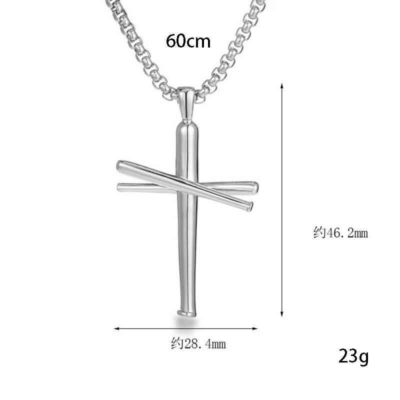 Персонализированное ожерелье-крестик для мужчин и женщин, популярная парная подвеска из стального гвоздя в стиле хип-хоп, панк