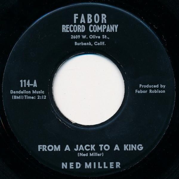 7-дюймовая пластинка NED MILLER From A Jack To A King 114 Fabor 1962 UK Rock Б/у