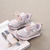 Кроссовки для девочек 2025 весна новые дышащие туфли Повседневные кроссовки для пап для мальчиков Обувь для детей старшего возраста Студенческие кроссовки для бега