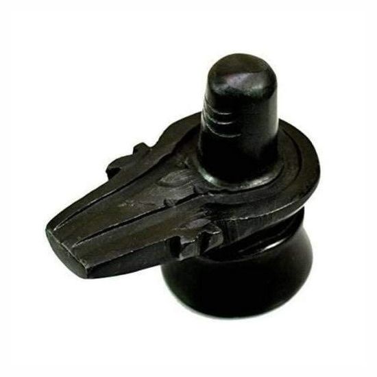 Статуэтка Шивалингам из Черного мрамора (3 дюйма), Black Marble Stone Shivalingam, KARARI