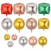 4D Aluminum Film Balloon 10 Inch 18 Inch 22 Inch Three-Dimensional Ball Square Birthday Christmas Party Gift Box Decorative Props