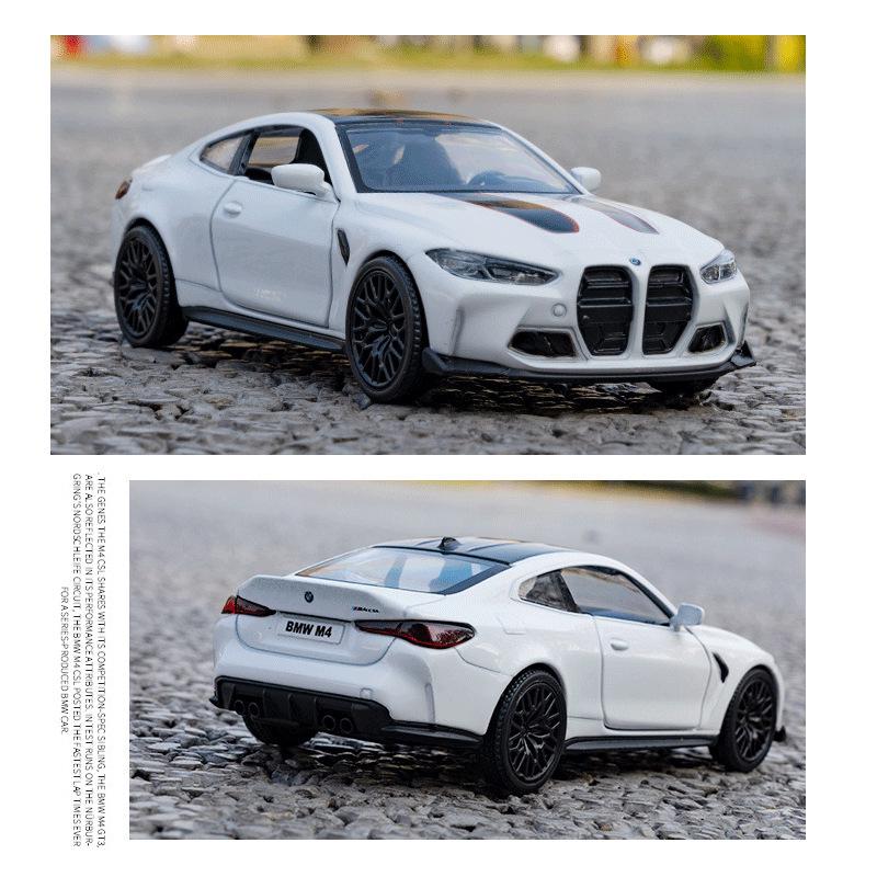 BMW M4 CSL 5" Alloy Pull-Back Toy Car Model with Opening Doors