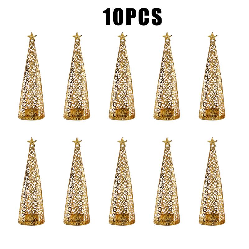 Металлический подсвечник для чайных свечей в виде рождественской елки, европейский дизайн, декор для свадебного приема, праздничное украшение стола