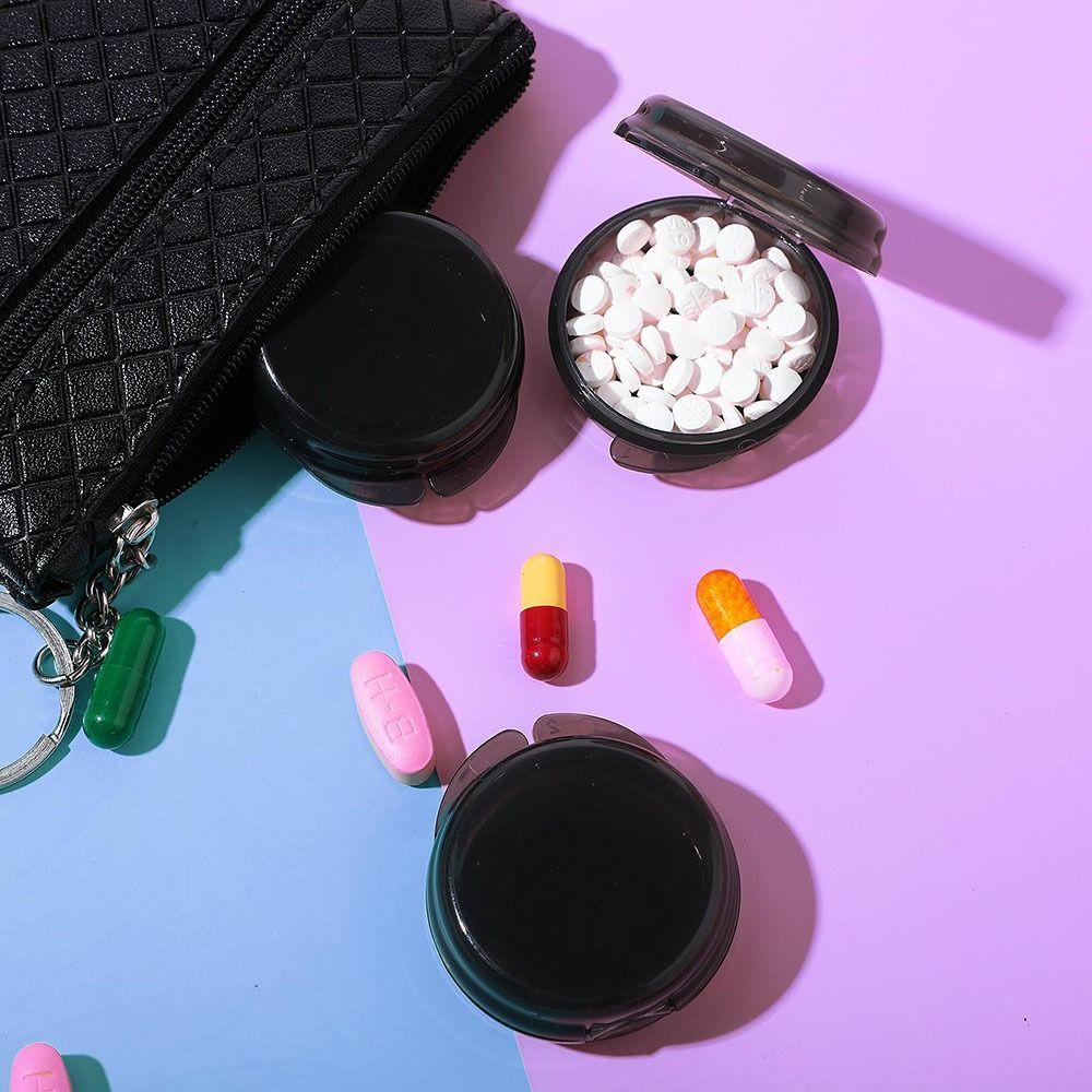 3 шт. Многофункциональная таблетница Круглые контейнеры для лекарств Высококачественный футляр для витаминов