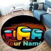 Among Us Custom Name Round Area Rug,Carpet Rug for Living Room Bedroom Sofa Playroom Decor,Non-slip Floor Mat