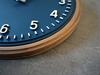 Настенные часы Interform Ecol CL-4072, Темно-синее дерево, Плавный ход, Нордический белый, Диаметр 30 см