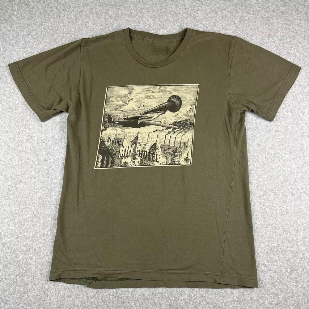 Футболка Neutral Milk Hotel Green Aeroplane Over the Sea Полный размер S5XL Унисекс Футболка