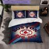 Boston Red Sox Pattern Microfiber 3Pcs Bedding Set Decor Duvet Cover Set For Bedroom Home Use
