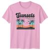 Sunsets And Palm Trees Retro Summer TShirt