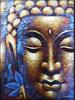Buddha Canvas Wall Art - Gold Face Lotus Flower