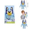 Bluey Talking Plush Fun Cartoon Dog Toy With Musical Features Short Plush Blue Color 30cm