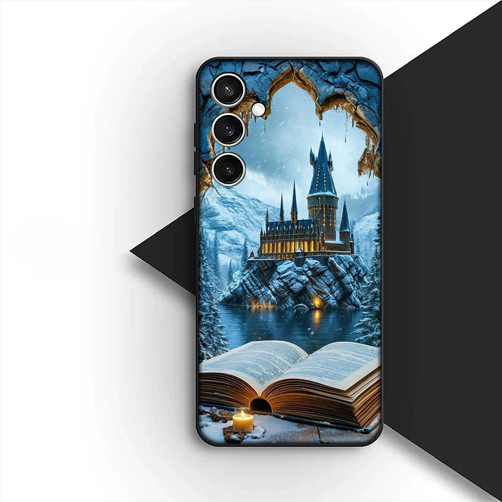 Castle Harries Wand Potters Owl Phone Cover Case for Samsung Galaxy S22 S21 S20 FE Ultra Plus A07 A17 A15 A16 A25 A57 A37 Casing