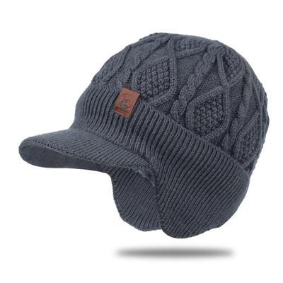 Утолщенная зимняя шапка теплая ветрозащитная лыжная шапка бини повседневная вязаная шапка подарок на день рождения