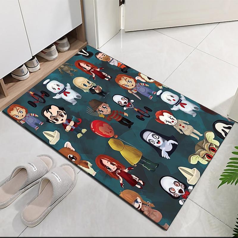 Halloween horror Printed Carpet, for Office Chair Living Room Bedroom Kitchen Room Decor Gifts.