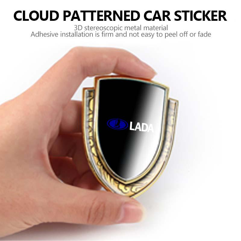 For Lada Car Styling Aluminum Alloy Decoration Stickers Body Decals Accesories Niva Priora 4x4 Urban Vesta Granta Riva Samara SS15