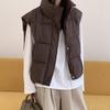 Winter New Stand-up Collar Versatile Short Vest Fashionable Versatile Cotton Vest Thin Women's Coat