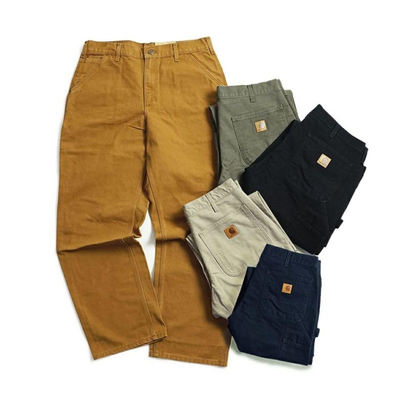 B11 Стиранные брюки художника из утиной ткани Коричневые 32 [Carhartt]