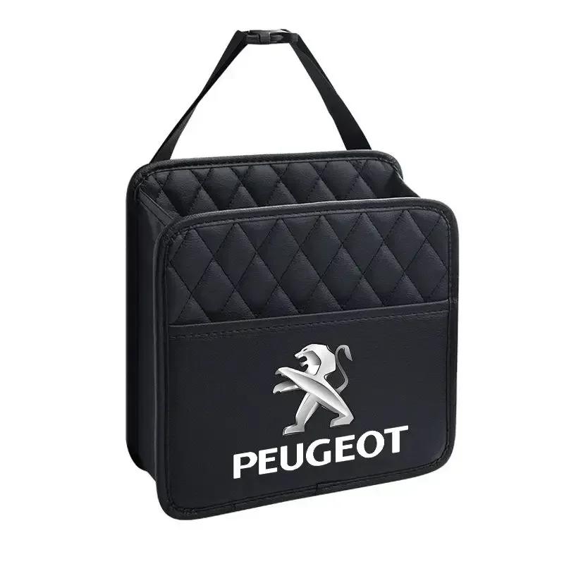For Peugeot Leather Car Styling Organizer Car Interior Storage Box Sticker Accessories For Peugeot 308 307 206 208 207 3008 508