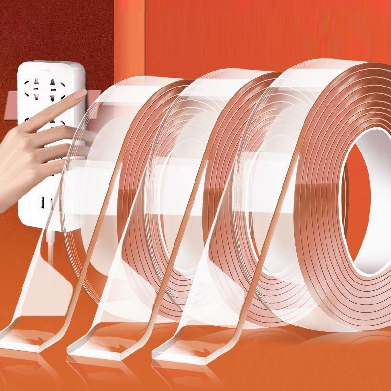 Nano Tape Двусторонние клейкие ленты Прозрачные NoTrace Многоразовые водонепроницаемые настенные наклейки для ванной комнаты, кухни, товаров для дома