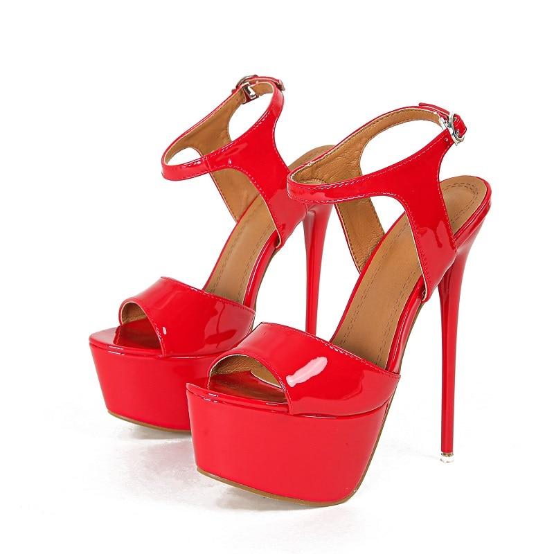 Eilyken Сексуальные дизайнерские женские сандалии на платформе с пряжкой и ремешком, пикантные туфли с открытым носком на очень тонком высоком каблуке, элегантные туфли-лодочки для банкета и выпускного вечера