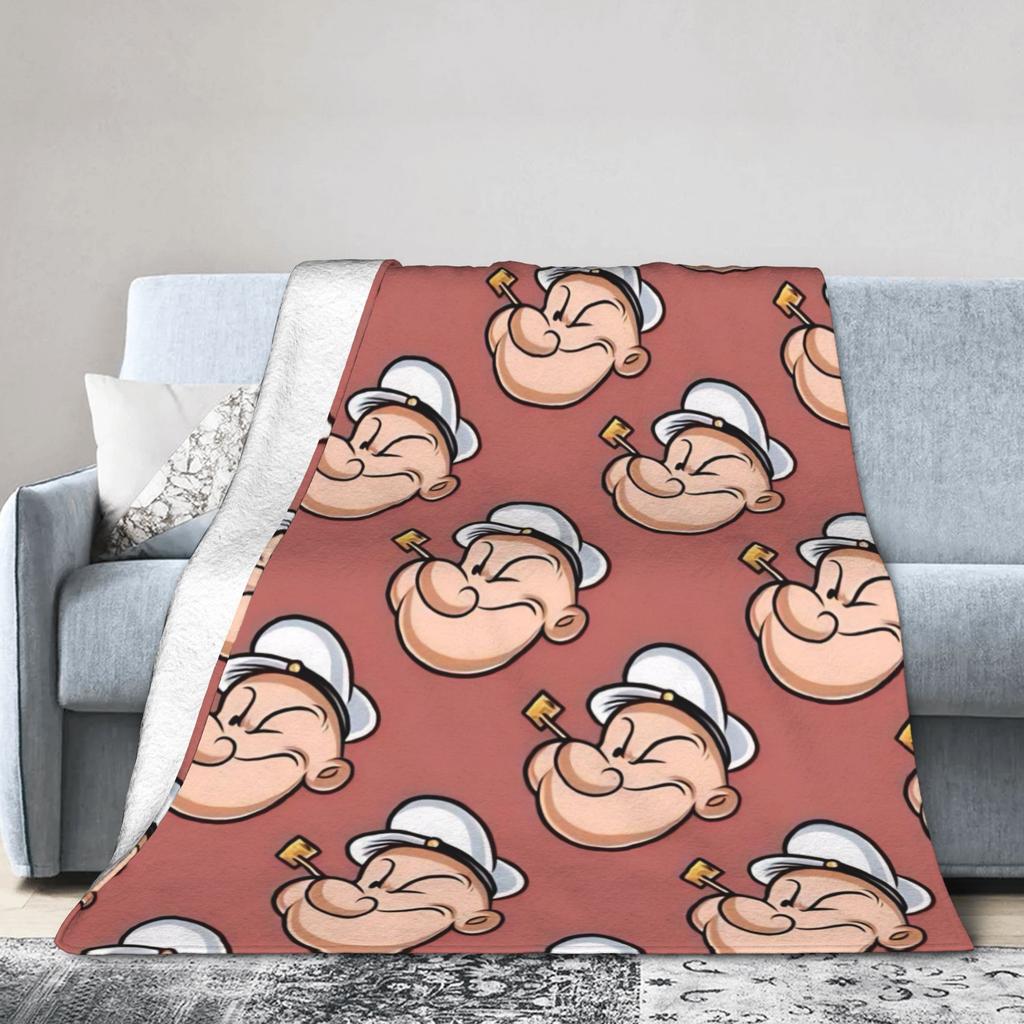Popeye Blanket Fleece Relax Super Soft Throw Blankets for Home Quilt